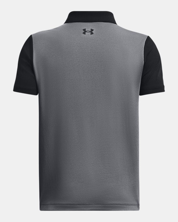 Boys' UA Performance Colorblock Polo in Black image number 1